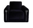 Masque de femme contemporary armchair in numbered edition, clear crystal and black silk black silk - Lalique